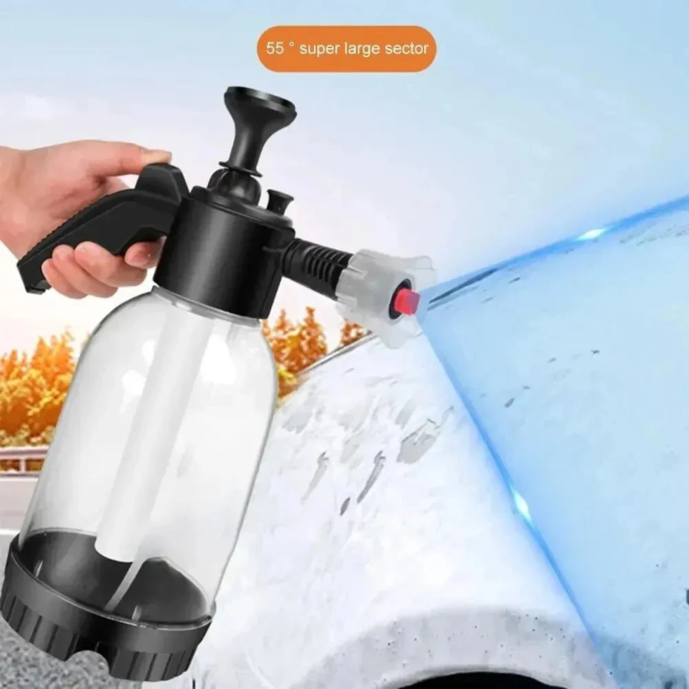 2L Foam Sprayer Car Wash Hand-held Foam Watering Can Air Pressure Sprayer Plastic Disinfection Water Bottle Car Cleaning Tools