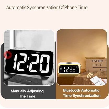 New alarm clock wireless charging Bluetooth clock thermometer wireless charging