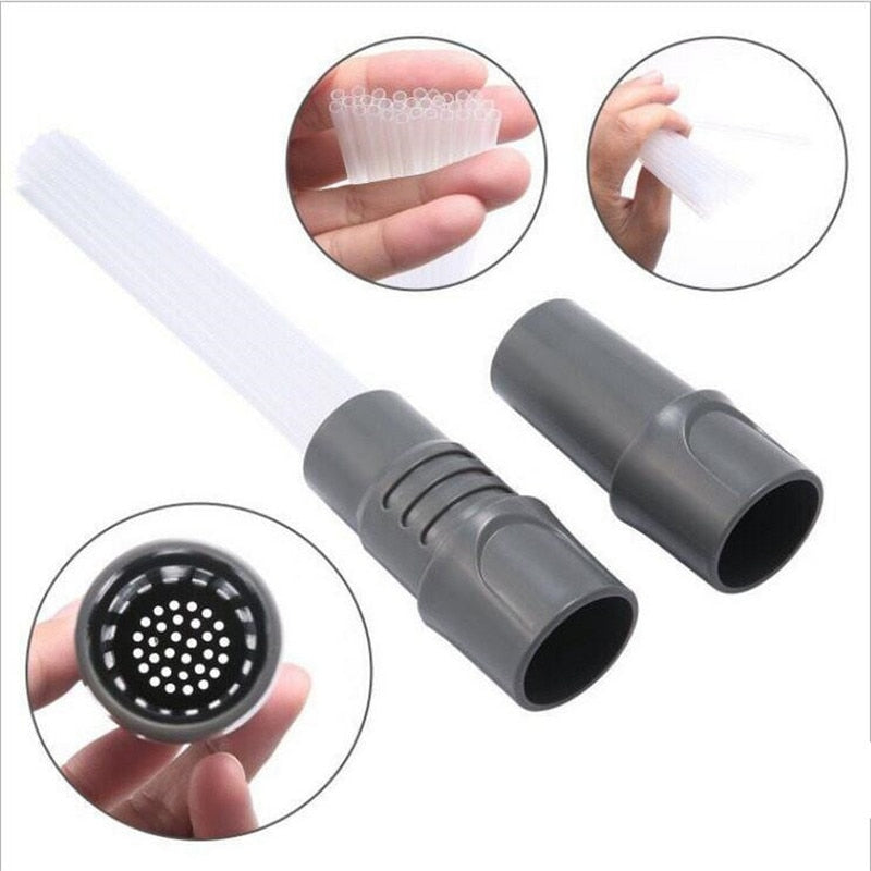 Universal Vacuum Attachment Dust Daddy Small Suction Brush Tubes Cleaner Remover Tool Cleaning Brush for Air Vents Keyboards