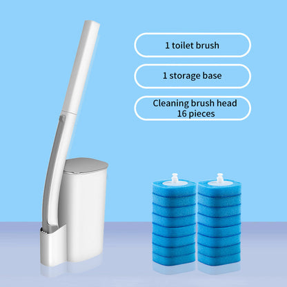 Disposable Toilet Brush Replacement Head Set Bathroom Long Handle Household Cleaning Set Can Be Thrown Toilet Brush