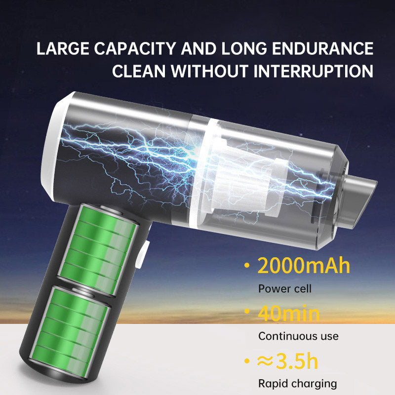 Car Mounted Wireless Vacuum Cleaner for Both Dry And Wet Use, High-Power Portable High Suction Mini Handheld Vacuum Cleaner