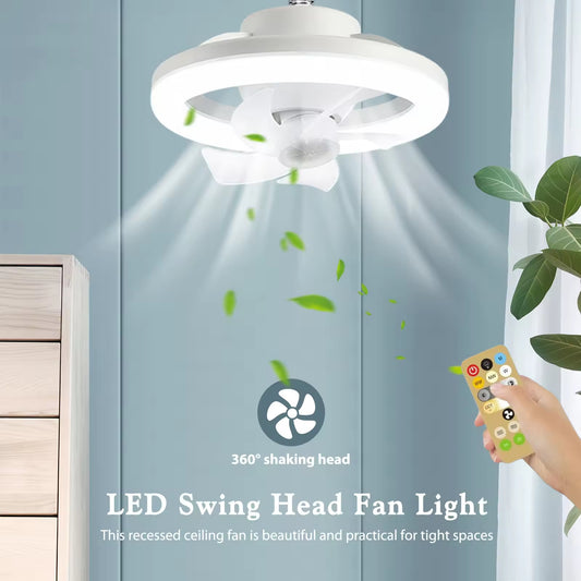 Control 360 Rotation Cooling Electric fan Lamp Chandelier For Room Home Decor