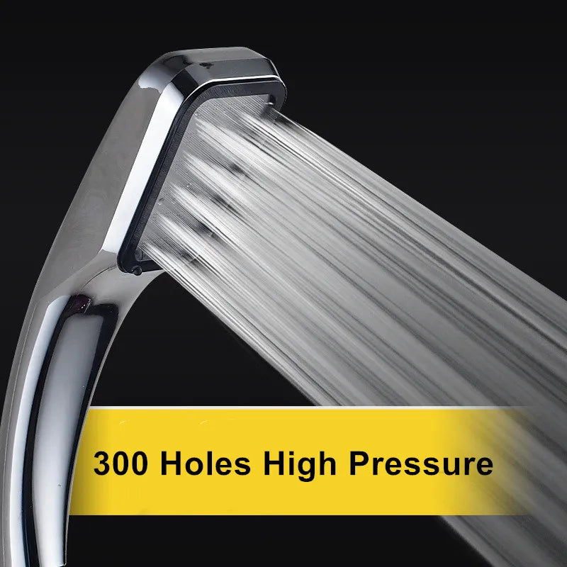 Top Quality 300 Holes High Pressure Shower Head Water Saver Rainfall Chrome Power Shower Head Bathroom Accessories