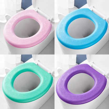 EVA Washable Foam Toilet Seat Cover, Waterproof, Silicone, Four Seasons, Household, Home Accessories, Easily Life