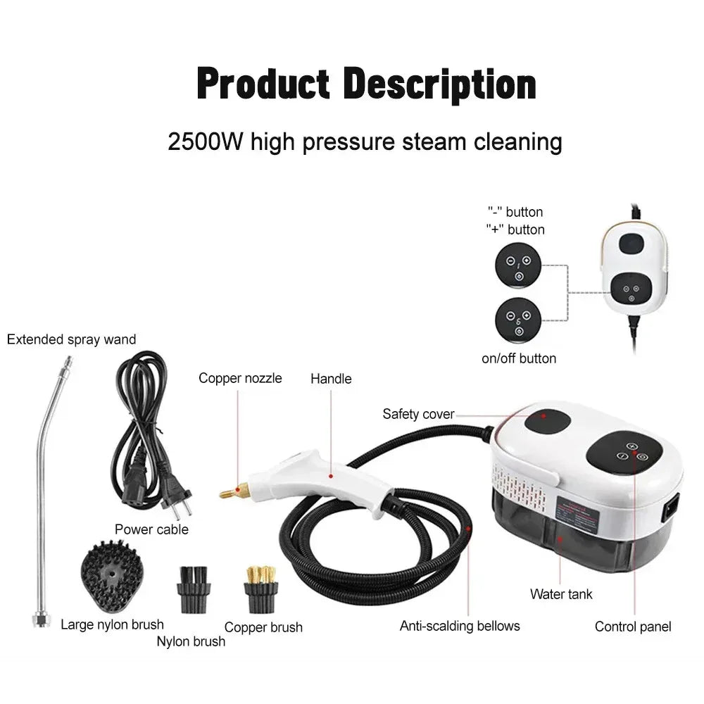 2500W Steam Cleaner High Temperature Sterilization Air Conditioning