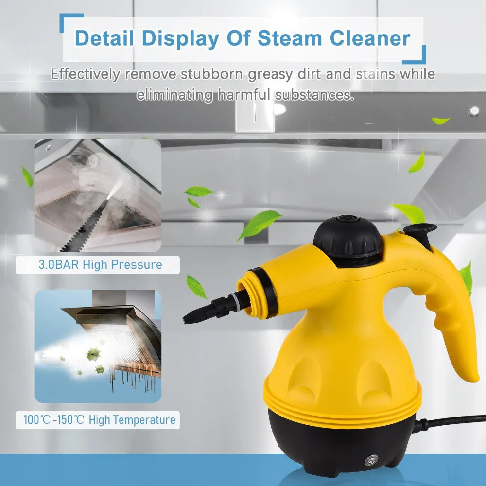 Hand-held High Temperature Steam Cleaner for Kitchen Range Hood Cleaning Home Bathroom, Car Cleaning Tools