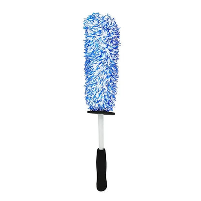 Anti Slip Handle Wheel Cleaning Tool Care Brush Blue & Balck